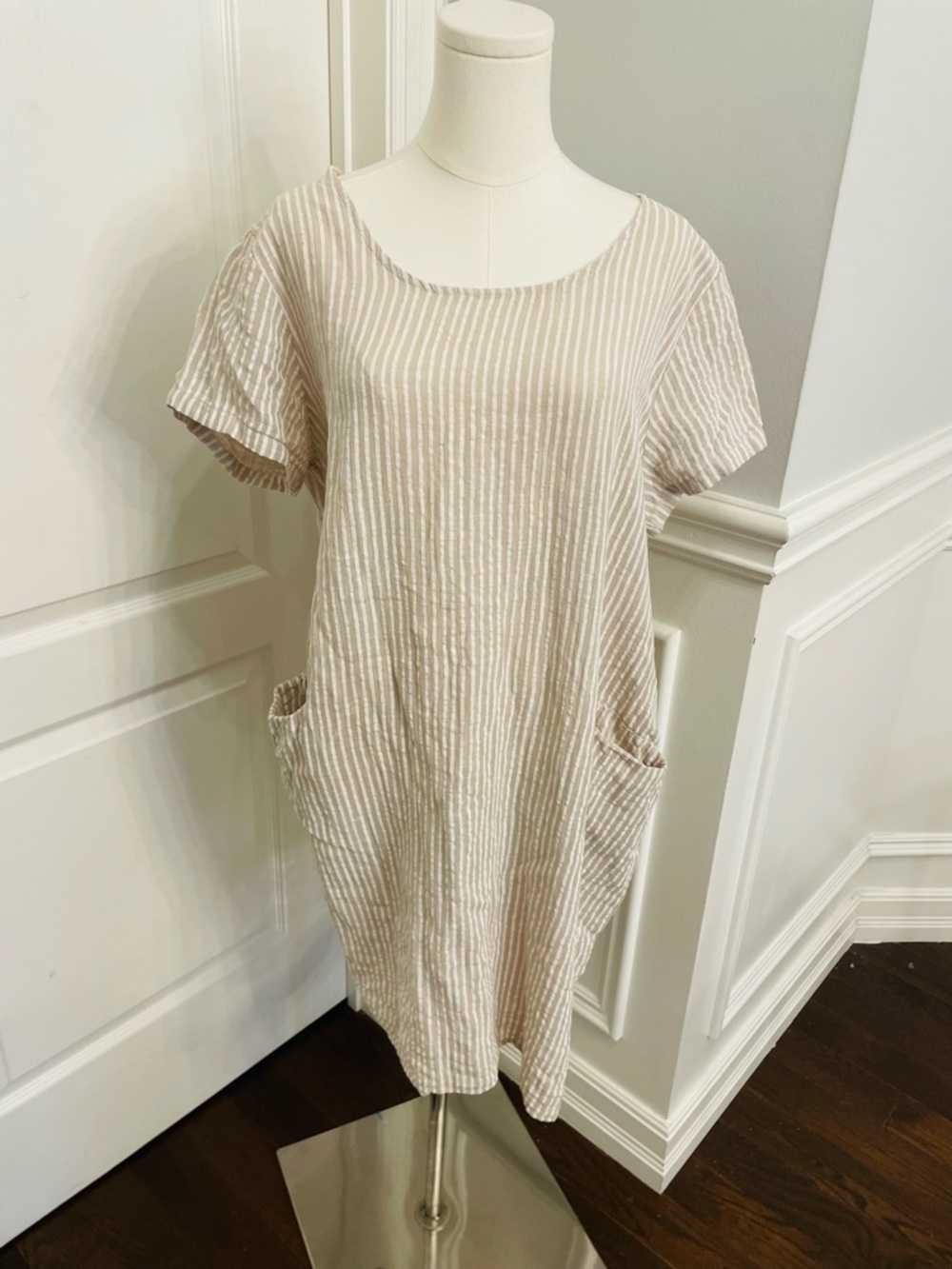 Moda Cream & Beige Textured Tunic